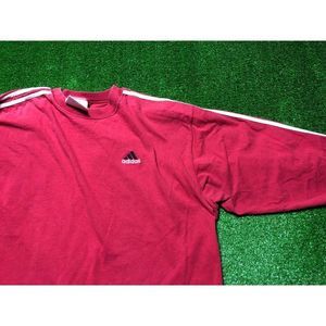 Adidas Vintage 90s Mens Red Long Sleeve Tee Size XL